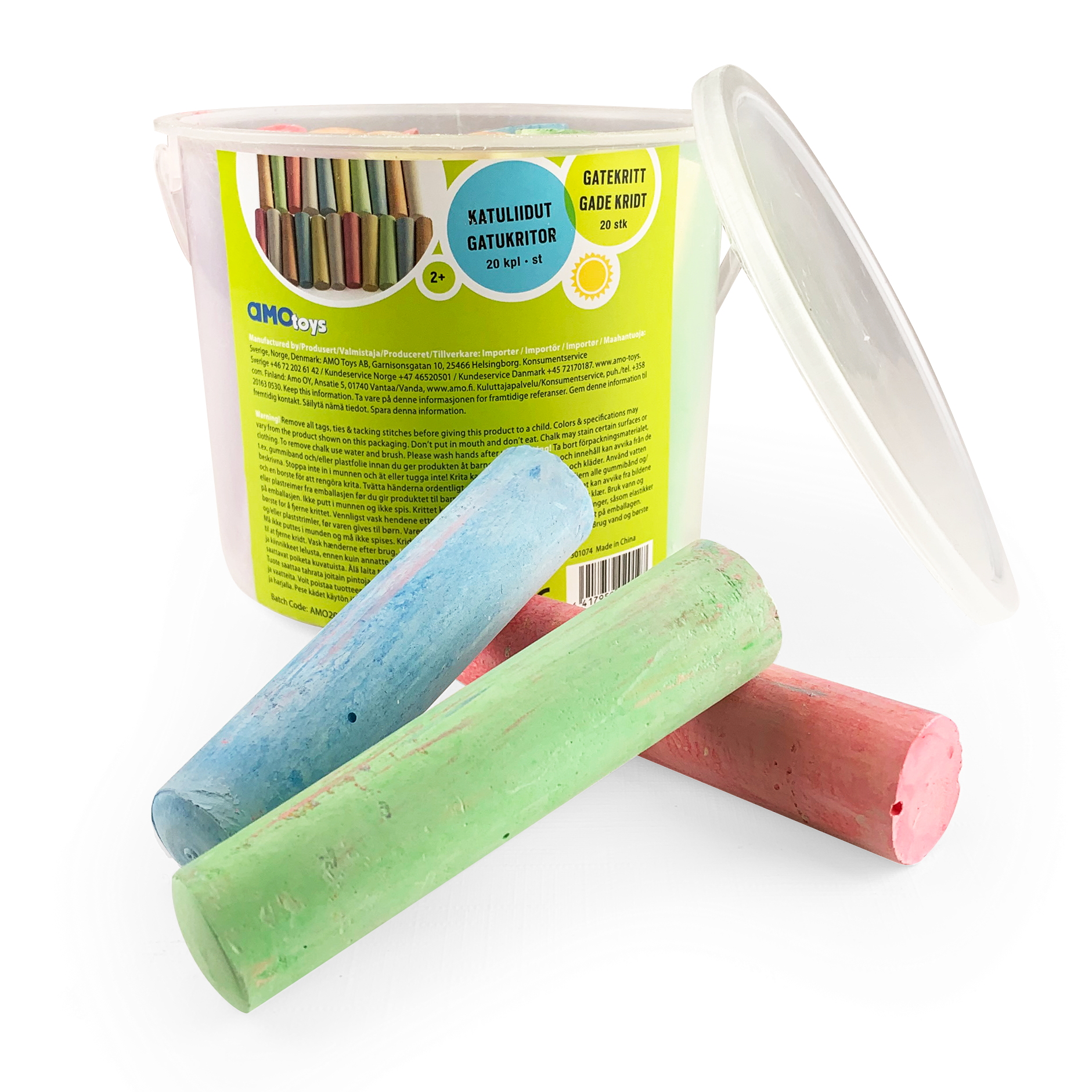 Gatukritor 20-pack i Hink Blandade Färger